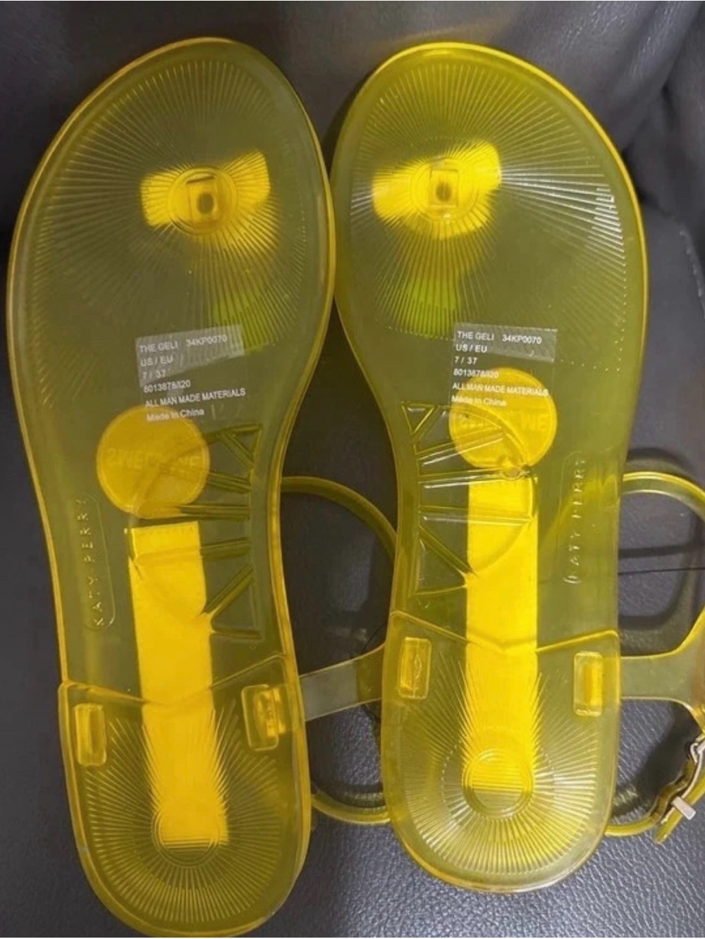 Katy Perry Collections Yellow Pineapple Jelly Sandals - Picture 3 of 4